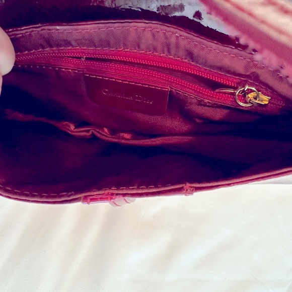Christian Dior Patent Saddle Bag Dark Red - Picture 12 of 15